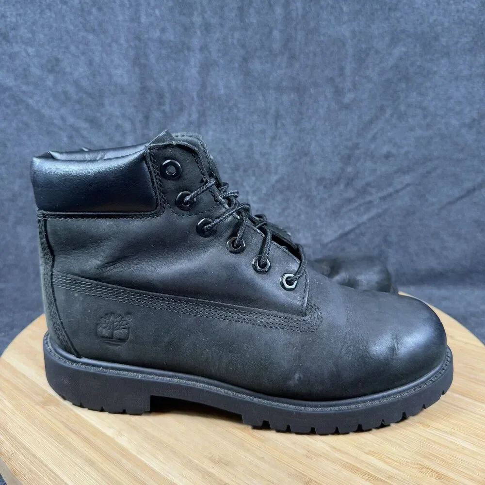 Timberland 6 Inch Premium Waterproof Boot Black Nubuck Youth 3‎